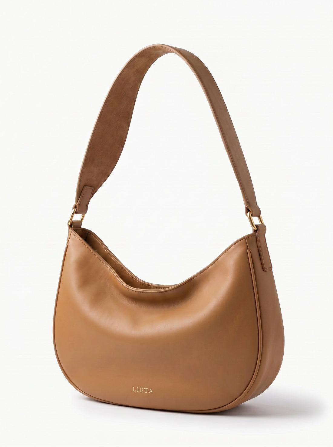 The Abbraccio in Camel — three-quarter