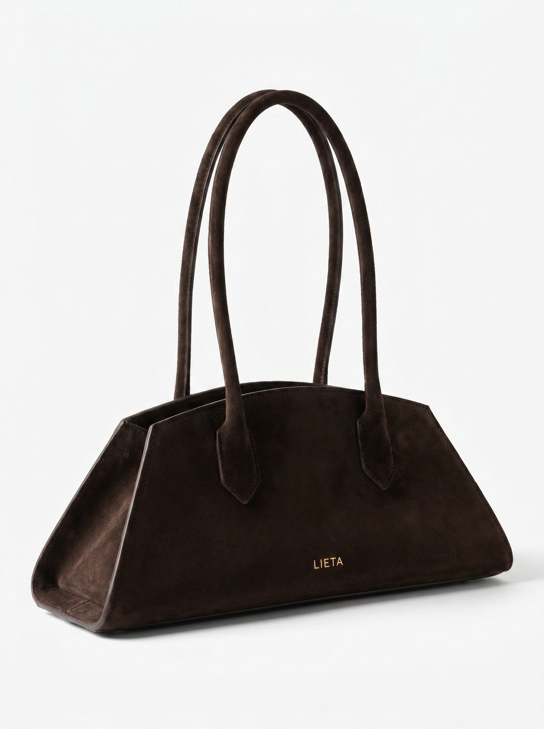 The Lungo in Suede Chocolate — clean 02 threequarter