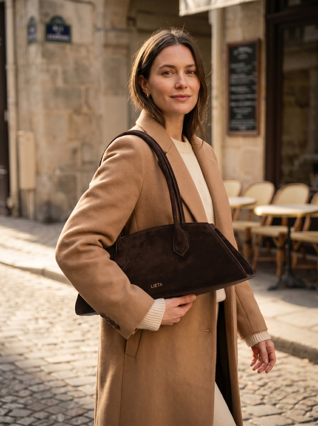 The Lungo in Suede Chocolate — life 01 street