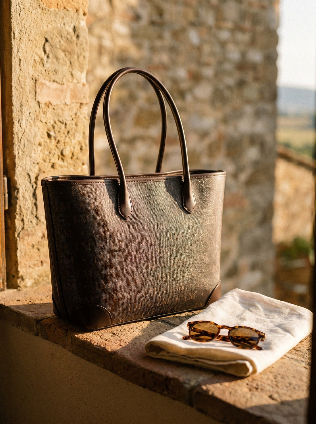 The Mercato in Chocolate — on a stone ledge